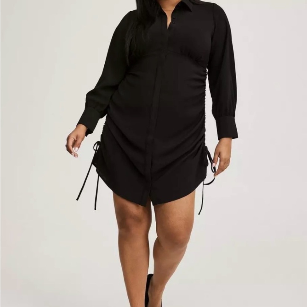 Torrid Elegant Black Ruched Dress size 6X